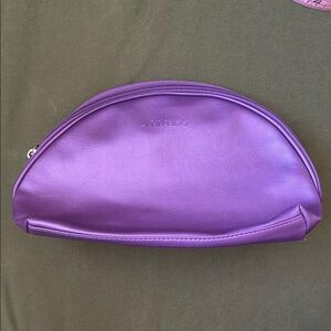 Shiseido Purple Cosmetic Bag Sleek Design with Zipper Closure